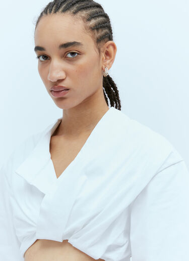 Jacquemus Le T-Shirt Bahia Court Top White jac0254037