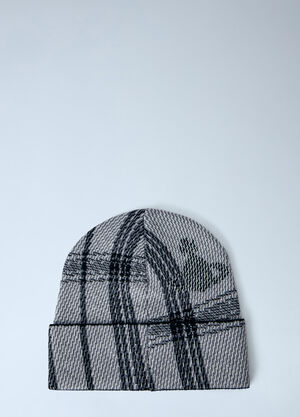 Vivienne Westwood Tartan Beanie Hat Grey vvw0166019