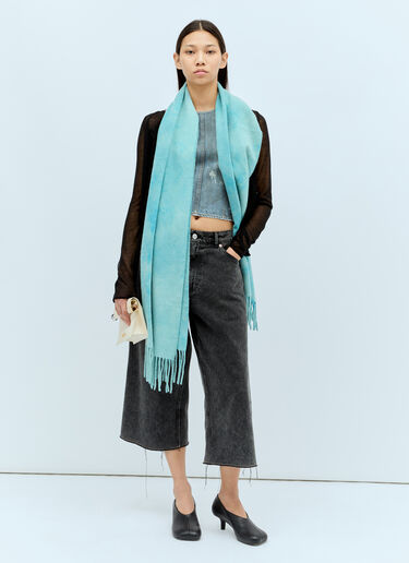 Acne Studios Narrow Tie-Dye Wool Scarf Blue acn0256050