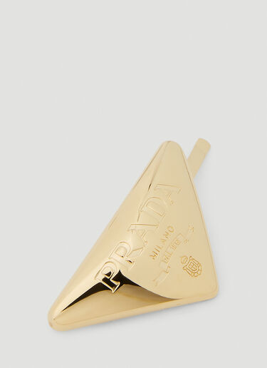 Prada Set of Two Triangle Hair Slides Gold pra0251024