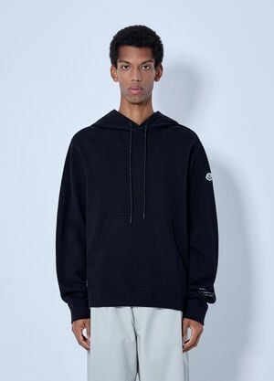 Moncler x FRGMT Hiroshi Fujiwara Hooded Sweatshirt with Patch Detail Black mfr0166011