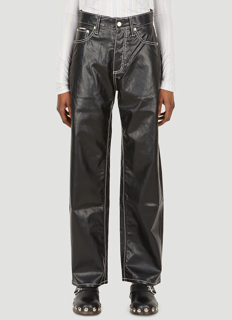 Maison Margiela Benz Vegan Leather Pants Black mla0141025