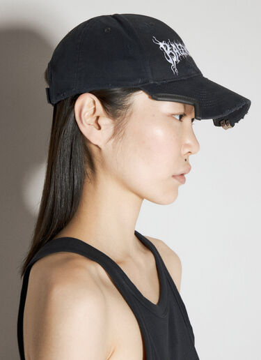 Balenciaga DIY Metal Outline Baseball Cap Black bal0355006