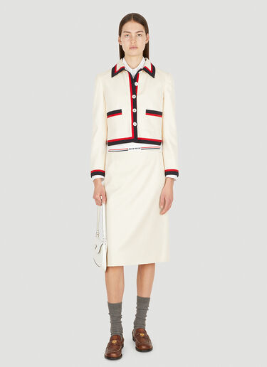 Miu Miu 클래식 슈트 스커트 크림 miu0250021