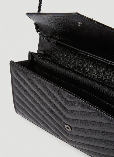 Saint Laurent Envelope Chain Wallet Shoulder Bag Black sla0247104