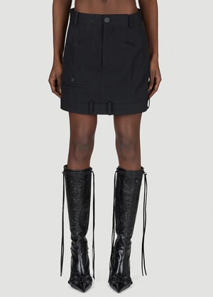 Balenciaga Deconstructed Mini Skirt Black bal0254023