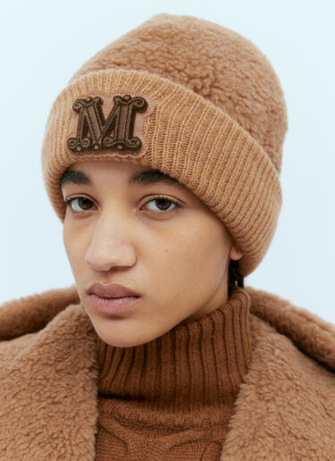 Max Mara Teddy Beanie Hat Beige max0254097