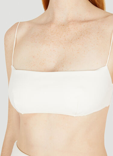 LN-CC® - Ziah: Bandeau Fine Strap Bikini Top - White Ziah Bandeau Fine Strap Bikini Top White zia0250008