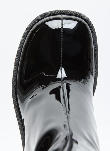 Burberry 漆皮及膝高筒靴  黑色 bur0255053