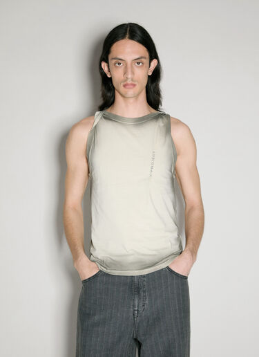 Y/PROJECT Twisted Shoulder Tank Top Khaki ypr0156011