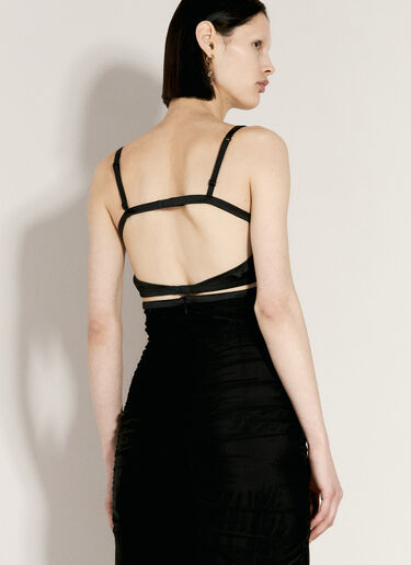 Dolce & Gabbana Tulle Calf-Length Dress Black dol0256001