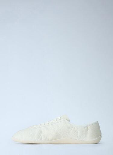 The Row Clement Crinkled-Leather Sneakers White row0165013