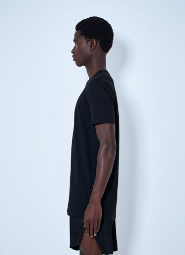 LN-CC® - Rick Owens: Crewneck Cotton T-Shirt - Black Rick Owens Crewneck Cotton T-Shirt Black ric0165050