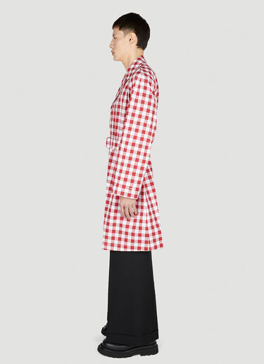 Prada Check Trench Coat Red pra0152003