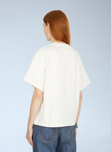 Jil Sander Logo Print T-Shirt White jil0247073