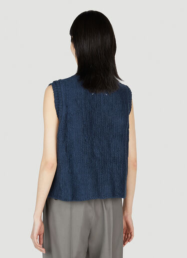 Maison Margiela Sleeveless Knit Top Blue mla0251011