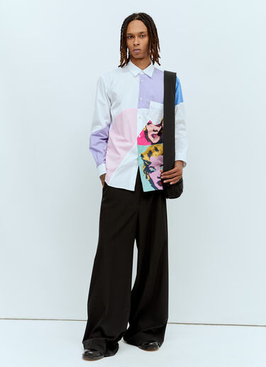 Comme des Garçons SHIRT x Andy Warhol 팝 아트 셔츠 화이트 cdg0156002