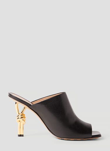Knot High Heel Mules Bottega Veneta Knot High Heel Mules Black bov0252052