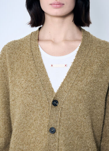 Maison Margiela Wool-Blend Cardigan Beige mla0259005