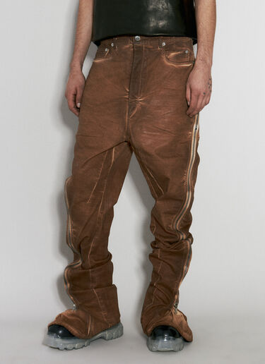 Rick Owens DRKSHDW ボーランバナナ ジーンズ ブラウン drk0156004