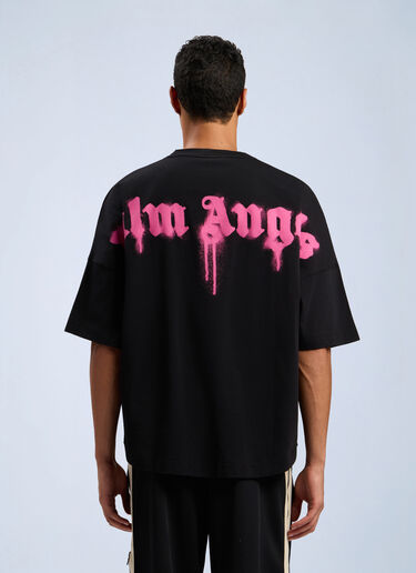 Curved Logo T-Shirt Palm Angels Curved Logo T-Shirt Black pma0162010