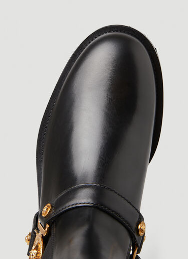 Versace La Medusa Plaque Chelsea Boots Black ver0149048