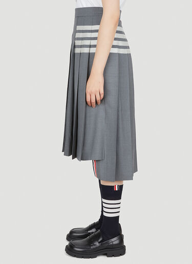 Thom Browne Asymmetric Pleated Skirt Grey thb0249036