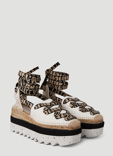 Stella McCartney Gaia Platform Espadrilles Beige stm0251021