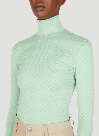 Ambush Mini Monogram High Neck Top Green amb0250008