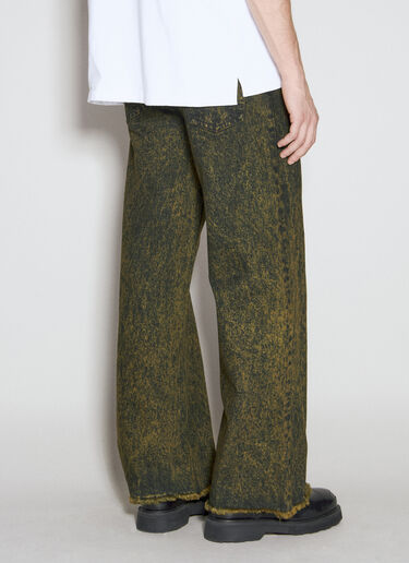 Marni Marble-Dyed Flared Jeans Green mni0155009