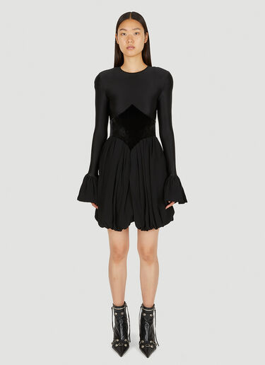 Rabanne Satin Jersey Mini Dress Black pac0250001