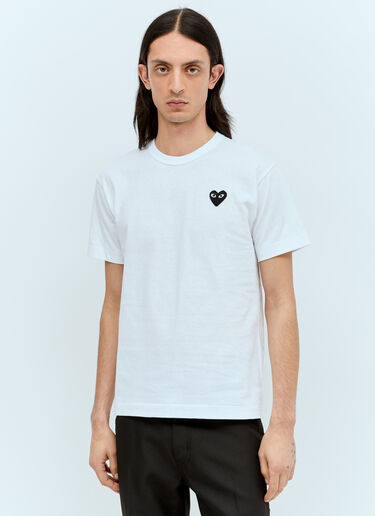 Comme Des Garçons PLAY Logo Patch T-Shirt White cpl0356004