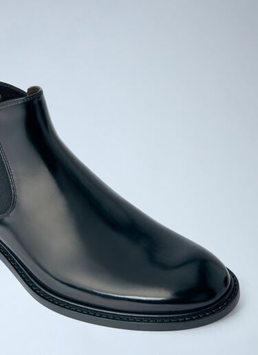 LN-CC® - The Row: Gable Leather Ankle Boots - Black The Row Gable Leather Ankle Boots Black row0166016