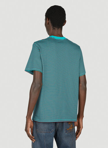 Martine Rose Striped Logo T-Shirt Light Blue mtr0152003
