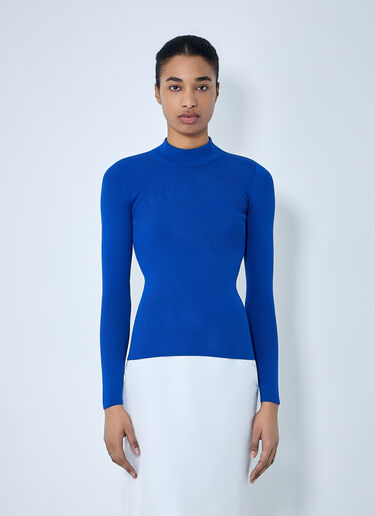 Jil Sander Mockneck Sweater Blue jil0264034