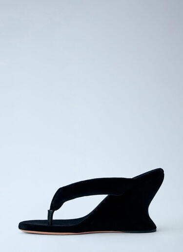 LN-CC® - Balenciaga: Gaeta Wedge Thong Sandals - Black Balenciaga Gaeta Wedge Thong Sandals Black bal0265042