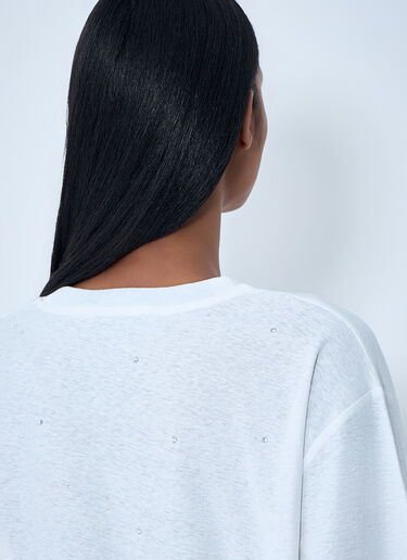 Acne Studios Logo Print Long Sleeve T-Shirt White acn0263007