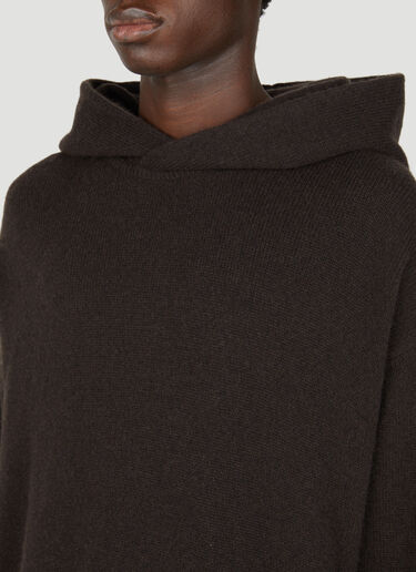 Acne Studios Wool Cashmere Knit Hooded Sweatshirt Brown acn0153003