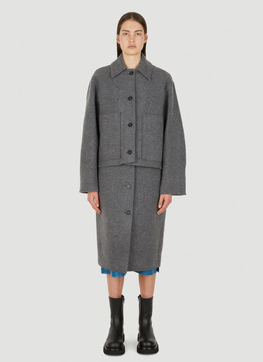 KASSL Editions Layered Coat Grey kas0251003