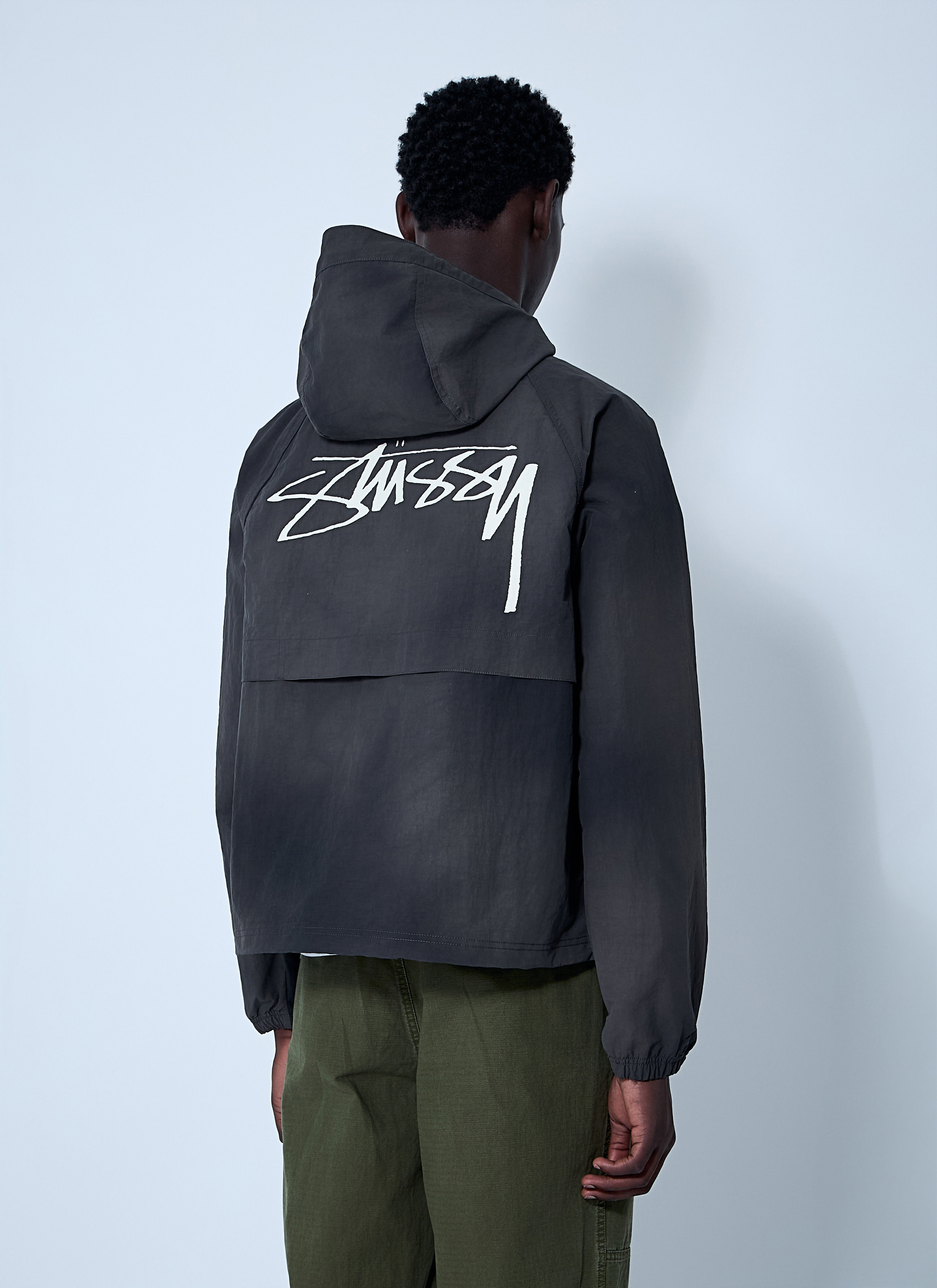 Stüssy Men's' Beach Shell Wave Dye Jacket in Black | LN-CC®