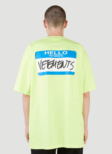 Vetements My Name Is T-Shirt Yellow vet0146013
