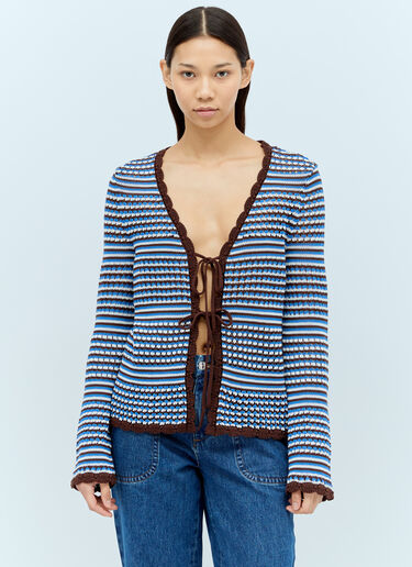 A.P.C. Crochet Striped Cardigan Brown apc0256001