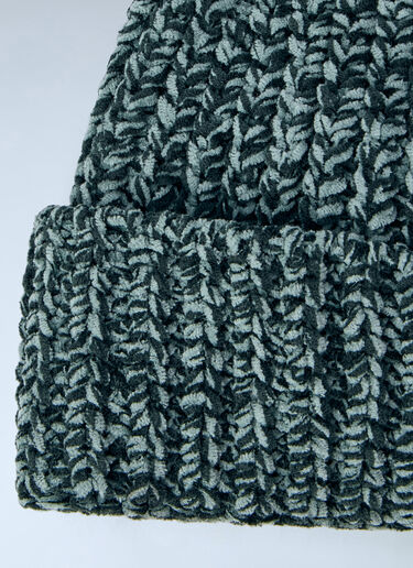 LN-CC® - Stone Island: Ribbed Knit Beanie - Green Stone Island Ribbed Knit Beanie Green sto0165032
