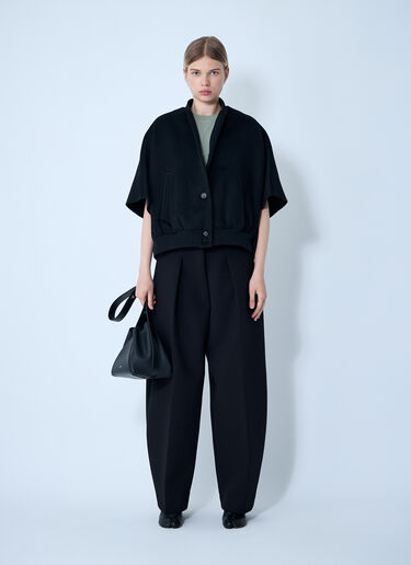 Max Mara Cashmere Cropped Sleeve Jacket Black max0261029