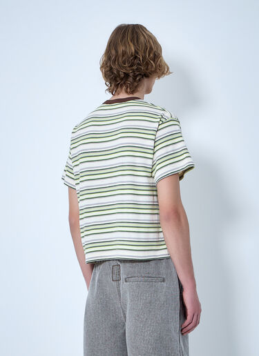 Brain Dead Looped Stripe T-Shirt Green bra0164005
