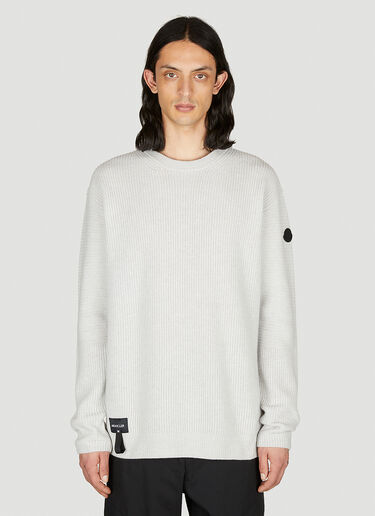 Moncler Wool Knit Sweater Grey mon0154028