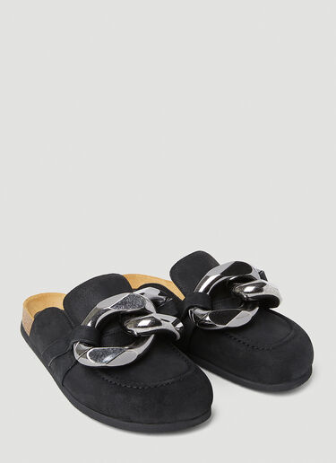 JW Anderson Chain Suede Mules Black jwa0253019