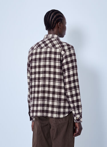LN-CC® - Moncler: Checked Wool Shirt - Brown Moncler Checked Wool Shirt Brown mon0266036