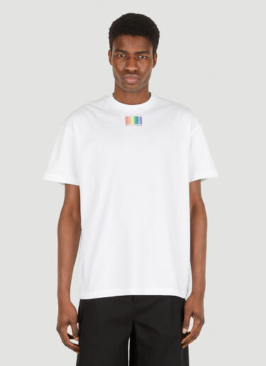 VTMNTS Rainbow Barcode Logo T-Shirt White vtm0348010