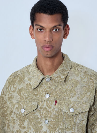 Junya Watanabe Patterned Denim Jacket Beige jwn0164001